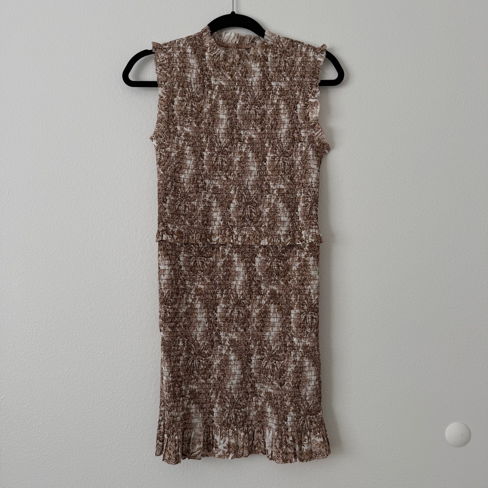 Bec + Bridge Gloria Mini Dress in Brown Print NWT Size 6US / 10AU
